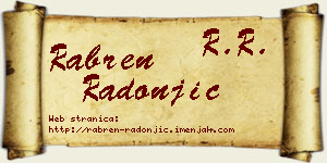 Rabren Radonjić vizit kartica